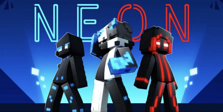 اسکین پک Neon blue + Red